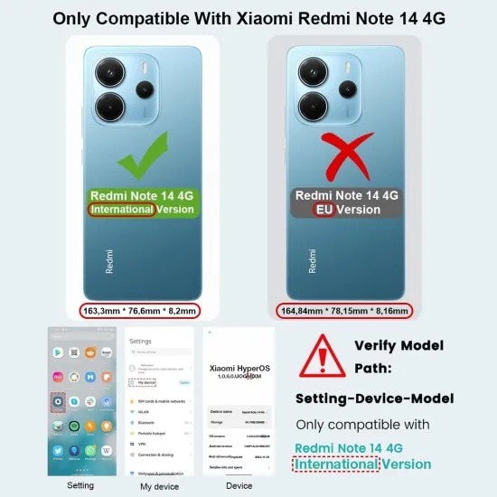 Husa Soft Touch, slim, ALC Mobile, anti soc, compatibila cu Xiaomi Redmi Note 14 4G, Negru Tpu