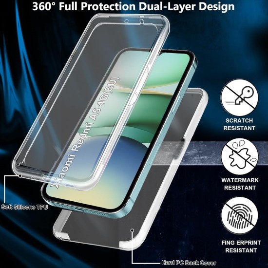 Husa 360 compatibila cu Xiaomi Redmi A5 - V2 Transparent fata si spate