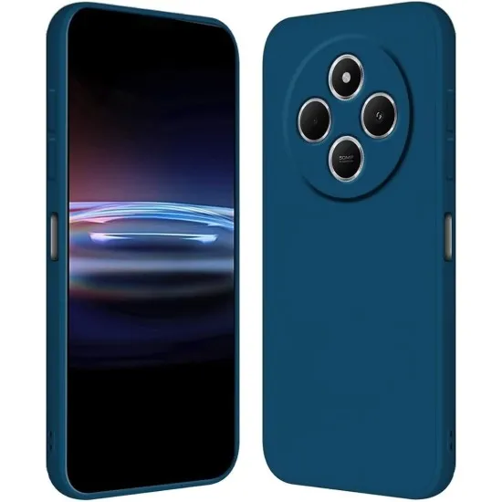 Husa Soft Touch, slim, ALC Mobile, anti soc, compatibila cu Xiaomi Redmi 14C, Albastru Inchis Tpu