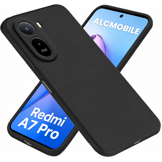 Husa Soft Touch, slim, ALC Mobile, anti soc, compatibila cu Xiaomi Redmi A7 Pro, Negru Tpu