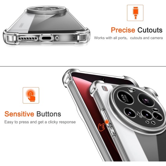 Husa Anti soc, transparenta compatibila cu Xiaomi 15 Ultra Husa Anti soc, transparenta compatibila cu Xiaomi 15 Ultra